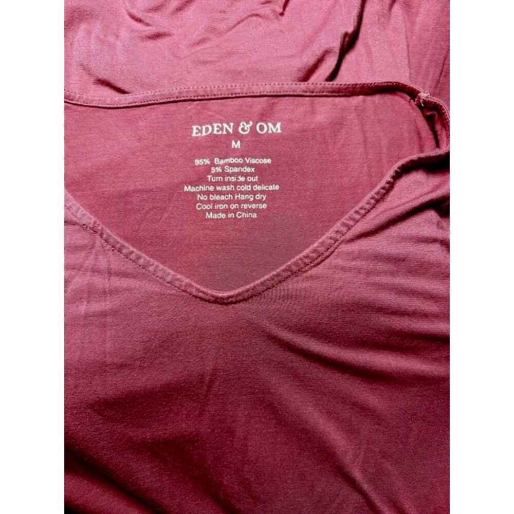 Eden & OM Hypoallergenic Long Bamboo Sleepshirt Sz M Sleepwear Cooling Comfort